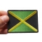 Jamaican Flag Small Patch | Embroidered Patches Jamaican Flag Small Patch shown on hand for size comparison