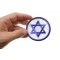 Jewish Star Patch | Embroidered Patches Jewish Star Patch shown on hand for size comparison