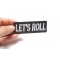 Let's Roll Iron on Fun Patch shown on hand for size comparison