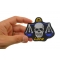 Libra Skull Zodiac Sign Patch, Skull Patches shown on hand for size comparison