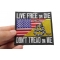 Live Free Or Die Don't Tread On Me Gadsden American Flag Patch | Embroidered Patches Live Free or Die Don't Tread On Me Gadsden American Flag Patriotic Iron on Patch shown on hand for size comparison