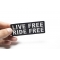 Live Free Ride Free Patch | Embroidered Patches Live Free Ride Free Patch, Biker Saying Patches shown on hand for size comparison