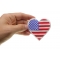 Love USA Heart Patch | Embroidered Patches Love USA Heart Patch shown on hand for size comparison