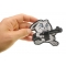 Machine Gun Bunny Rabbit Patch Machine Gun Bunny Rabbit Novelty Iron on Patch shown on hand for size comparison