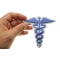 Medic Symbol Patch Blue Medic Symbol Iron on Patch Blue shown on hand for size comparison