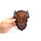 Medium Brown Buffalo Head Patch | Embroidered Patches Buffalo Patch, Patches for Jackets shown on hand for size comparison