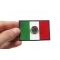 Mexico Flag Patch shown on hand for size comparison