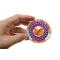 I am an American Military Veteran and I Vote Iron on Patch shown on hand for size comparison