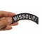 Missouri Patch Missouri Patch Iron on State Rocker shown on hand for size comparison