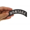 Montana Patch Montana Patch Iron on State Rocker shown on hand for size comparison