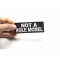 Not A Role Model Funny Patch | Embroidered Patches Not A Role Model Funny Patch shown on hand for size comparison