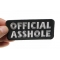 Official Asshole Patch | Embroidered Patches Official Asshole Patch, Funny Patches for Adults shown on hand for size comparison