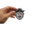 Old Man Bearded Pirate Iron on Patch Old Man Bearded Pirate Iron on Patch shown on hand for size comparison