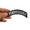 Pennsylvania Patch Pennsylvania Patch Iron on State Rocker shown on hand for size comparison
