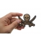 Pirate Sword Skull Patch | Embroidered Patches Pirate Sword Skull Patch, Skull Patches shown on hand for size comparison