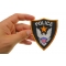 Police Patch | Embroidered Patches Police Patch shown on hand for size comparison