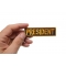 President Patch 3.5 Inch Yellow President Patch, Motorcycle Club Patches for Bikers shown on hand for size comparison