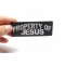 Property Of Jesus Christian Patch | Embroidered Patches Property Of Jesus Christian Patch shown on hand for size comparison