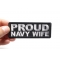 Proud Navy Wife Patch Proud Navy Wife Patch shown on hand for size comparison