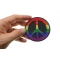 Rainbow Peace Patch Rainbow Peace Novelty Iron on Patch shown on hand for size comparison