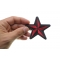 Red Black Star Patch | Embroidered Patches Red Black Star Novelty Iron on Patch shown on hand for size comparison