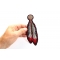 Red White Feathers Patch | Embroidered Patches Feather Iron on Applique Patch for Jackets shown on hand for size comparison