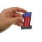Reflective No 1 USA Patch | Embroidered Patches Reflective No 1 USA Patriotic Iron on Patch shown on hand for size comparison