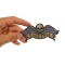 Ride Free Skull and Wings Patch Ride Free Skull and Wings Patch, Biker Skull Patches shown on hand for size comparison