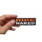 Ride Naked Patch Ride Naked Patch, Biker Saying Patches shown on hand for size comparison