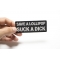 Save a Lollipop Suck a Dick Patch shown on hand for size comparison