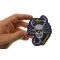Scorpio Skull Zodiac Sign Patch Scorpio Skull Zodiac Sign Patch, Skull Patches shown on hand for size comparison