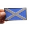 Scotland Flag Patch Scotland Flag Patch shown on hand for size comparison
