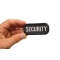 Security Patch | Embroidered Patches Security Name Tag Patch shown on hand for size comparison