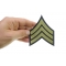 Sergeant Army Patch Sergeant Iron on Patch shown on hand for size comparison