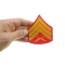 Sergeant Marine Patch Sergeant Red Patch shown on hand for size comparison