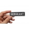 Sergeant Patch | Embroidered Patches Sergeant Patch shown on hand for size comparison