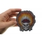 Skull Indian Head Dress Small Patch | Embroidered Patches Head Dress Skull Patch, Skull Patches shown on hand for size comparison
