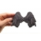 Small Beautiful Angel Wings Grey Patch | Embroidered Patches Small Beautiful Angel Wings Grey Biker Patch shown on hand for size comparison