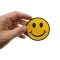 Smiley Face Patch | Embroidered Patches Smiley Face Funny Iron on Patch shown on hand for size comparison