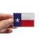 Texas Flag White Border Patch | Embroidered Patches Texas Flag White Border Patch shown on hand for size comparison
