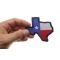 Texas Map Texas Flag Black Border Patch | Embroidered Patches Texas Map Texas Flag Black Border Patch shown on hand for size comparison
