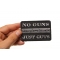 No Guns Just Guts Thin Silver Line Patch For Correctional Officers shown on hand for size comparison