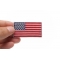 US Flag Patch Silver Border 2.5 Inch US Flag Patch Silver Border 2.5 Inch shown on hand for size comparison