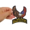 Us POW MIA Upwing Eagle Rocker Small Patch | US POW MIA Military Veteran Patches US POW MIA Upwing Eagle Rocker Small Patch shown on hand for size comparison