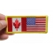 USA Canada Patch | Embroidered Patches USA Canada Patch shown on hand for size comparison
