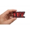 Vet Patch Old Stamper Red | US Military Veteran Patches Vet Patch Old Stamper Red shown on hand for size comparison