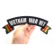 Vietnam War Vet Rocker Patch With Flags | US Military Vietnam Veteran Patches Vietnam War Vet Patch, Large Rocker Patches shown on hand for size comparison