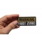 Warning Fart Zone Patch | Embroidered Patches Warning Fart Zone Funny Iron on Patch shown on hand for size comparison