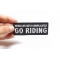 When Life Gets Complicated GO RIDING Patch | Embroidered Patches When Life Gets Complicated GO RIDING Patch, Biker Saying Patches shown on hand for size comparison