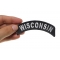 Wisconsin Patch Wisconsin Patch Iron on State Rocker shown on hand for size comparison